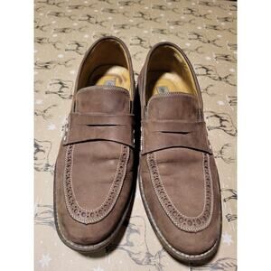 Johnston Murphy 9M Mens Penny Loafers Tan/Beige Suede Leather Slip On 20-2740